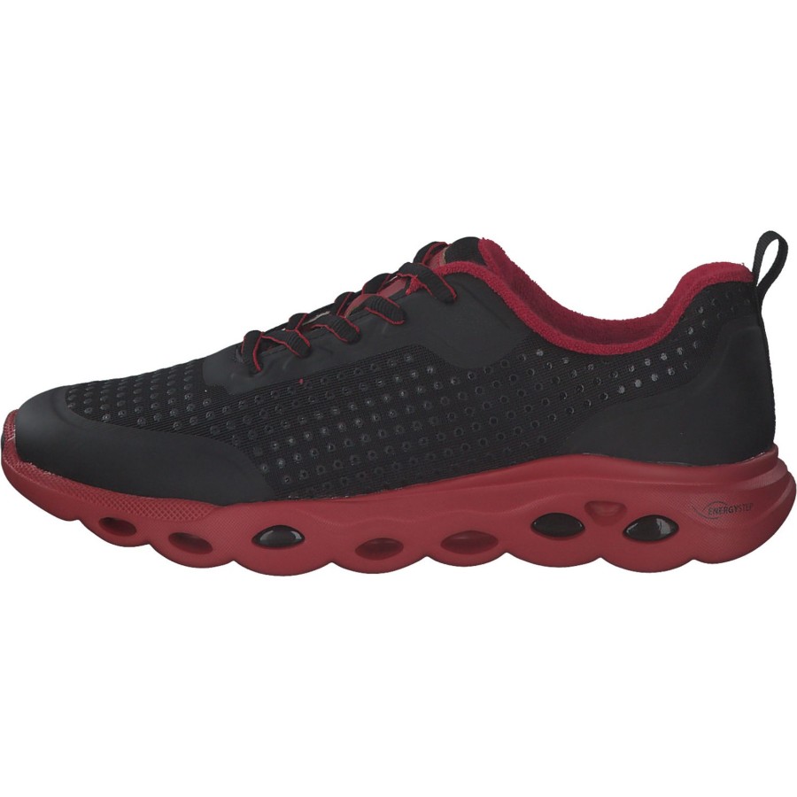 Damen Ara | Ara Malibu 12110, Sneakers Low, Damen, Schwarz/Rot