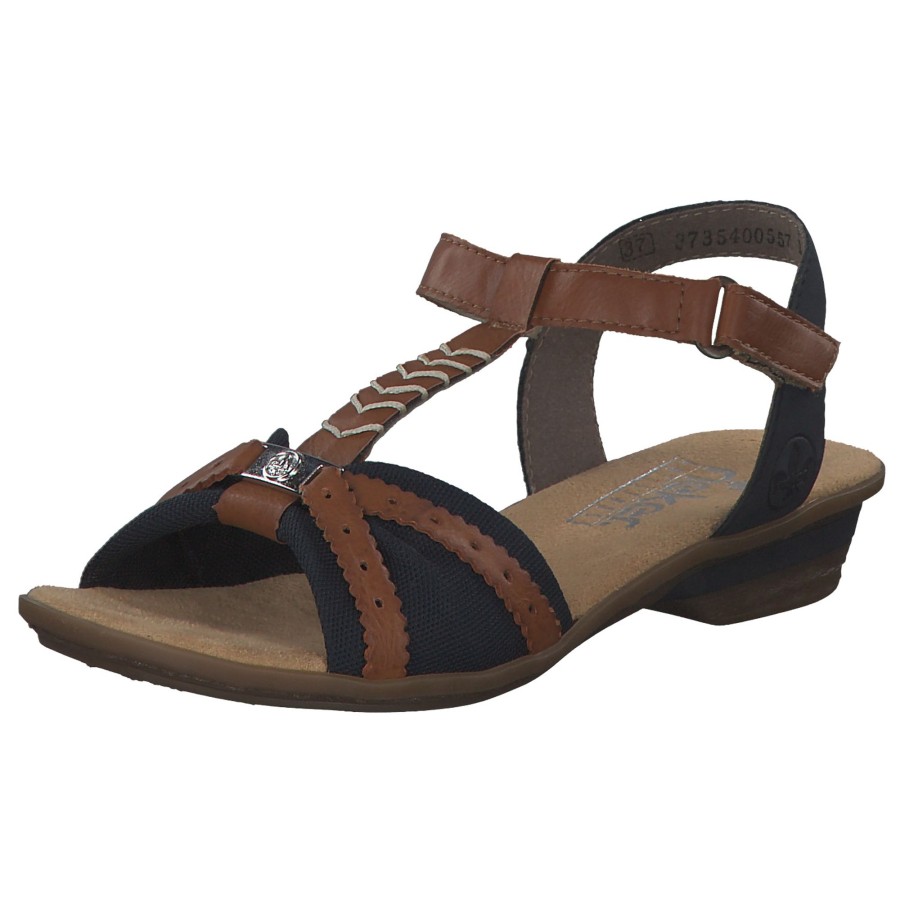 Damen Rieker | Rieker 63499, Klassische Sandalen, Damen, Pazifik/Cayenne/Pazifik