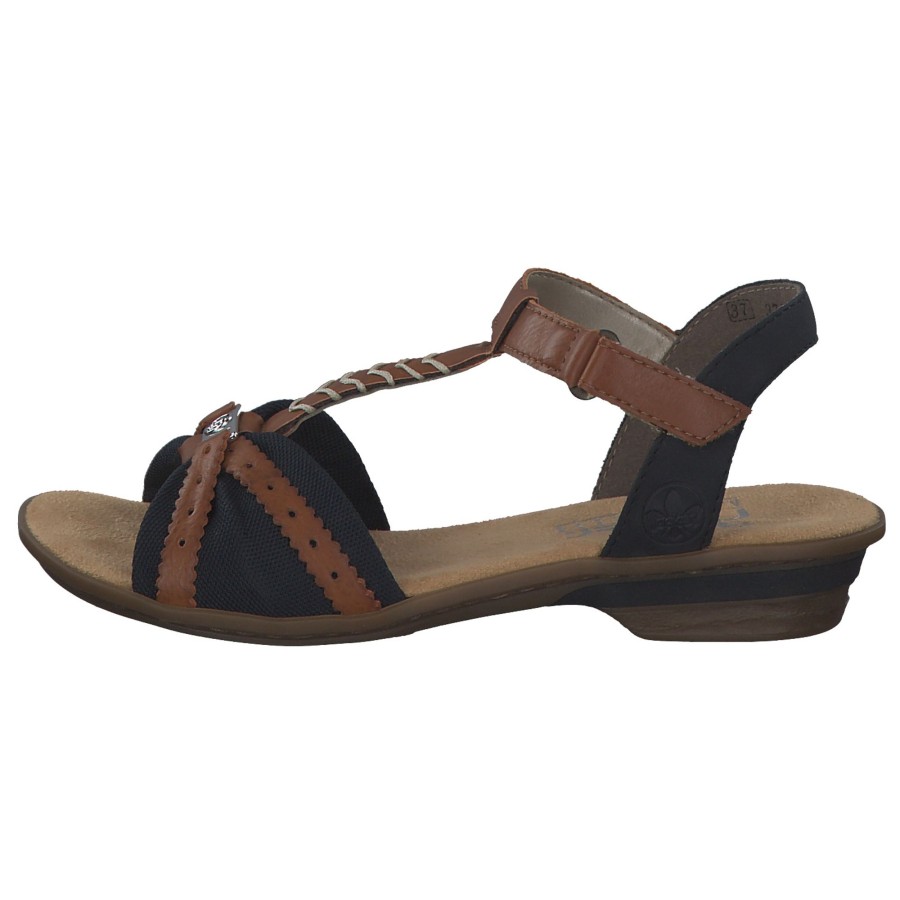 Damen Rieker | Rieker 63499, Klassische Sandalen, Damen, Pazifik/Cayenne/Pazifik