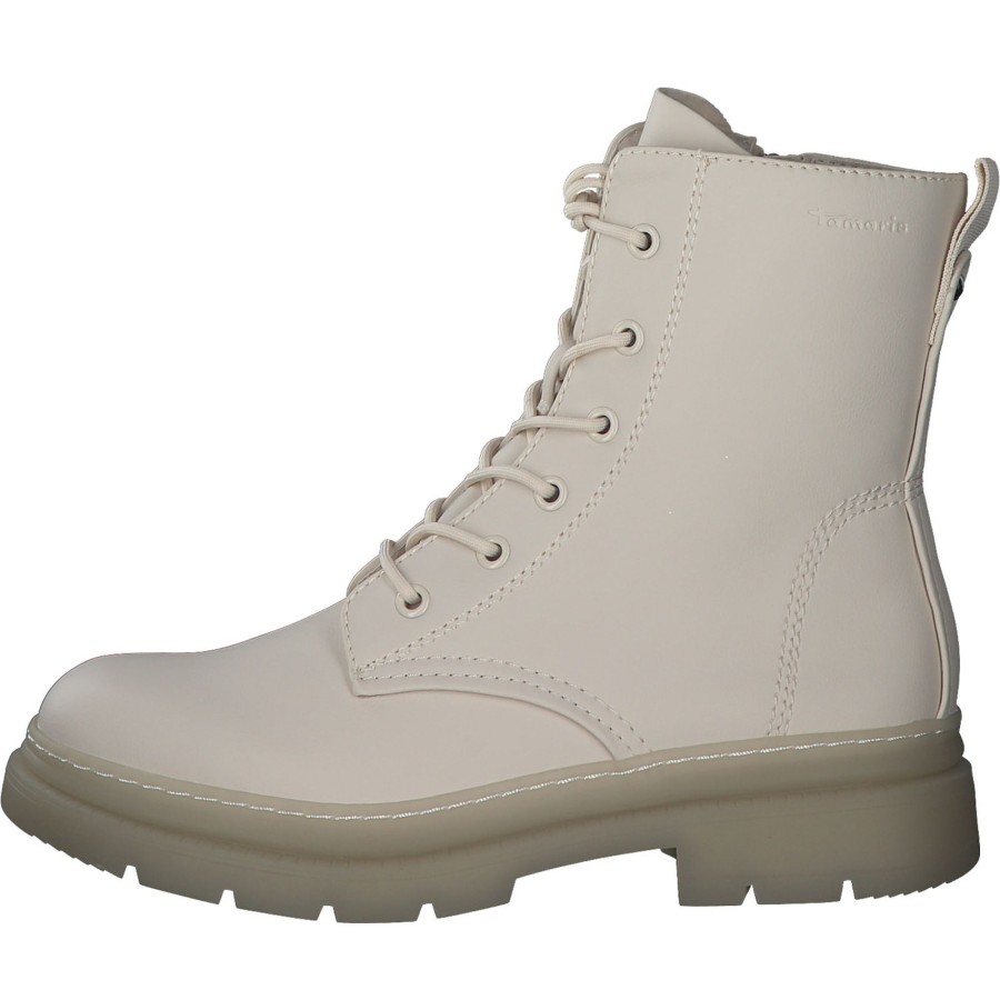 Damen Tamaris | Tamaris 25210, Schnu00Fcrstiefeletten, Damen, Ivory