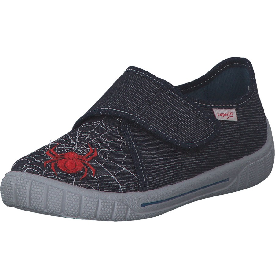 Kinder Superfit | Superfit Bill 00271, Hausschuhe, Kinder, Blau (Spinne)