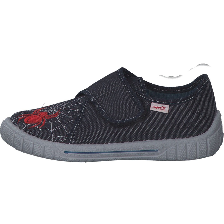 Kinder Superfit | Superfit Bill 00271, Hausschuhe, Kinder, Blau (Spinne)