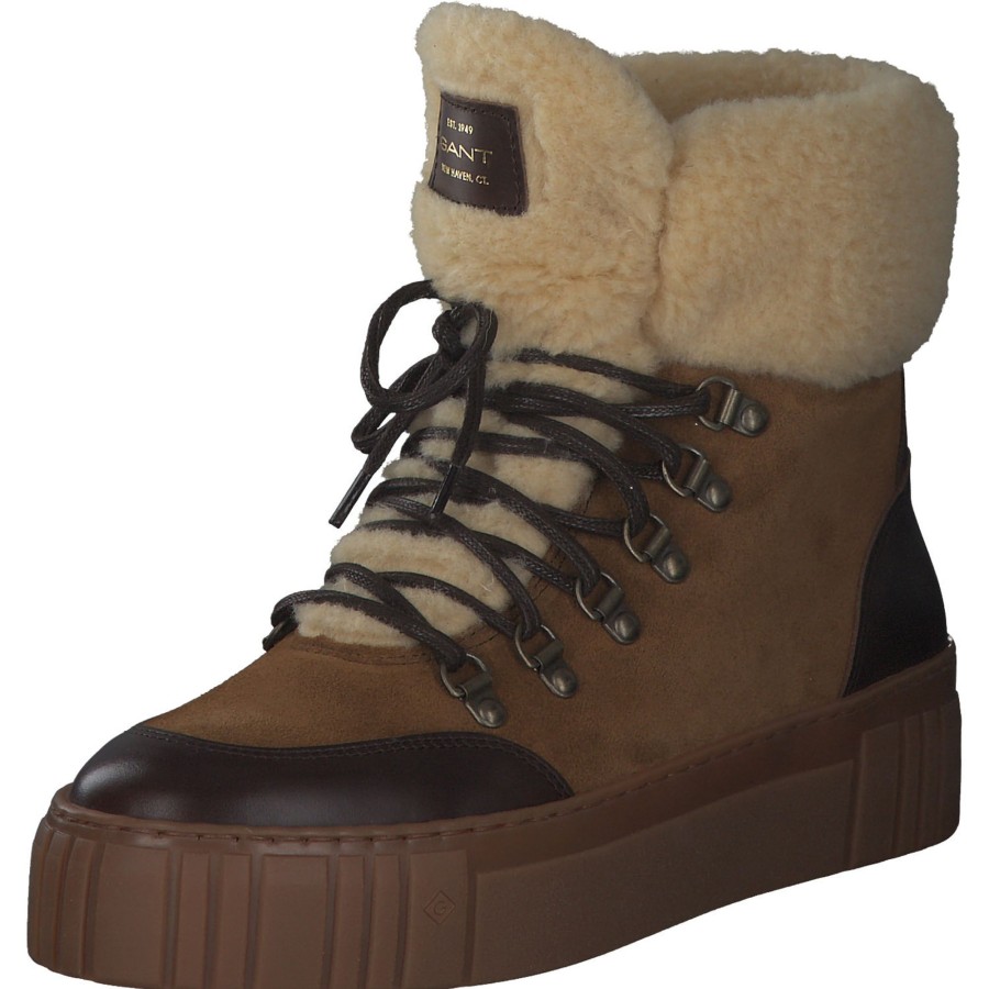 Damen Gant | Gant Snowmont Mid 25541444, Winterstiefeletten, Damen, Dark Brown