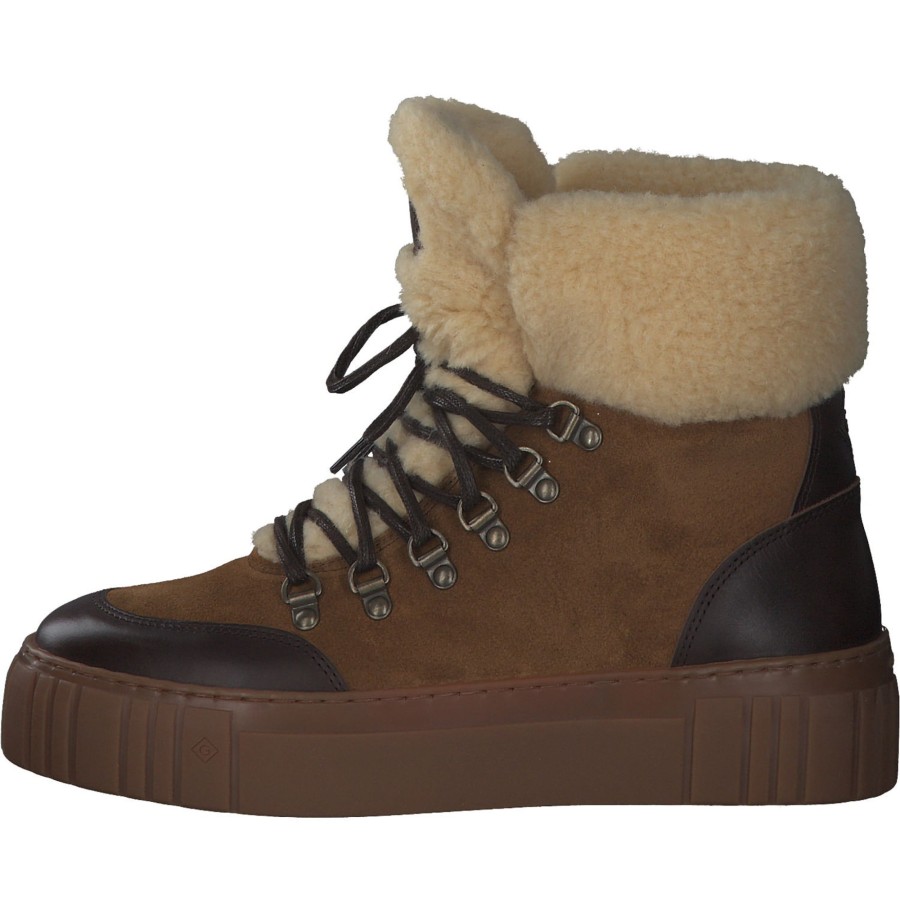 Damen Gant | Gant Snowmont Mid 25541444, Winterstiefeletten, Damen, Dark Brown