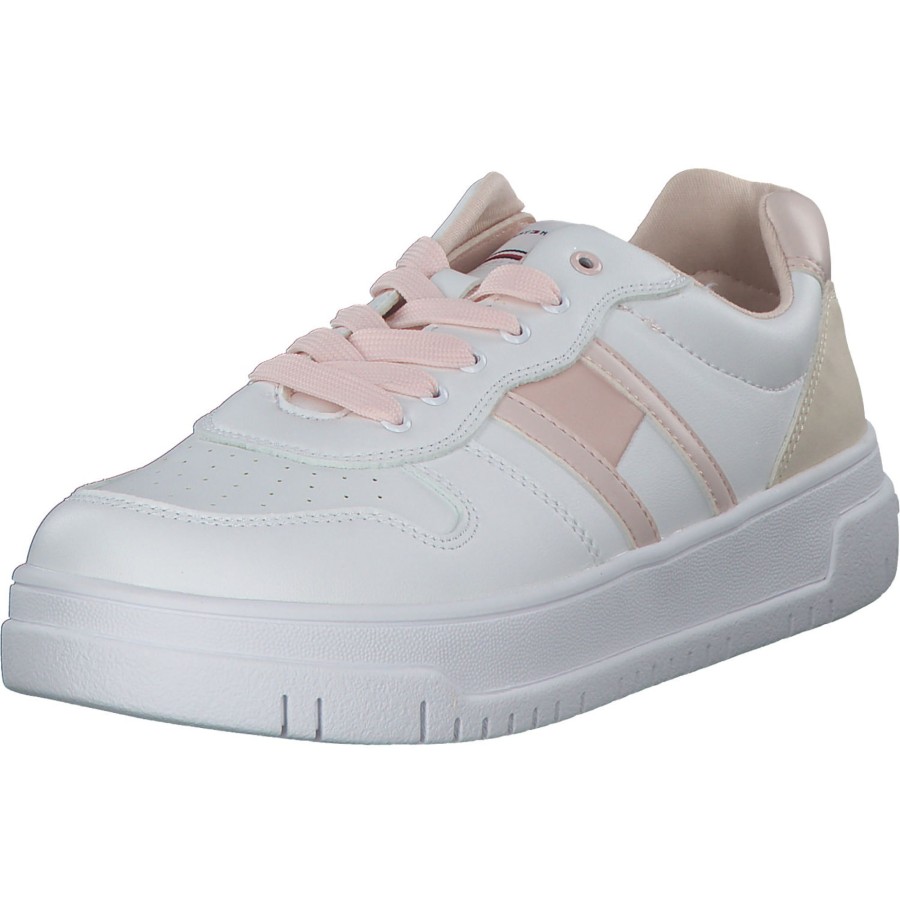 Kinder Tommy Hilfiger | Tommy Hilfiger T3A9-32723, Schnu00Fcrschuhe, Kinder, Bianco/Rosa/Beige