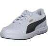 Herren Puma | Puma Evolve Court Jr. 389144, Schnu00Fcrschuhe, Puma White/Puma Black/Puma Gol