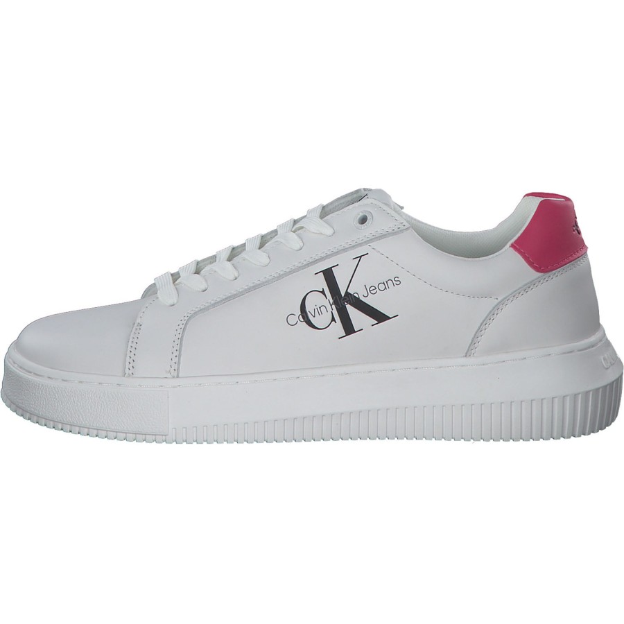 Damen Calvin Klein | Calvin Klein Yw0Yw00823, Sneakers Low, Damen, White / Raspberry