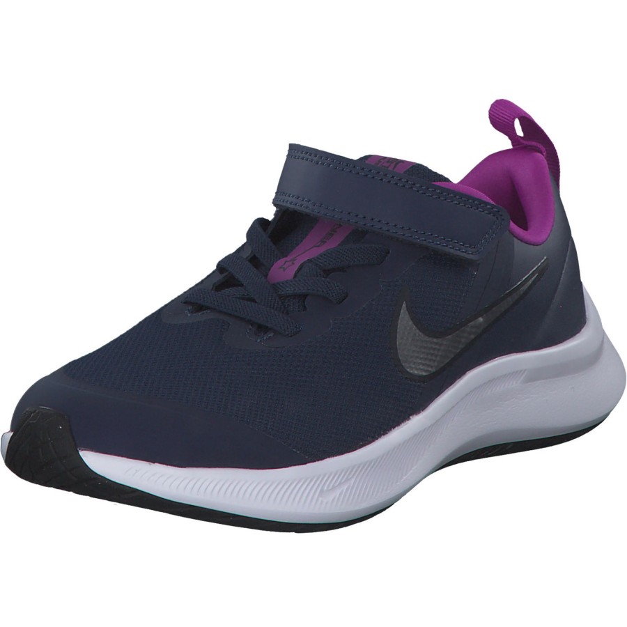 Kinder Nike | Nike Star Runner 3 Da2777 M, Sneakers Low, Kinder, Midnight Navy/Metallic Silver