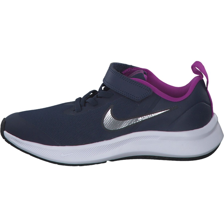 Kinder Nike | Nike Star Runner 3 Da2777 M, Sneakers Low, Kinder, Midnight Navy/Metallic Silver