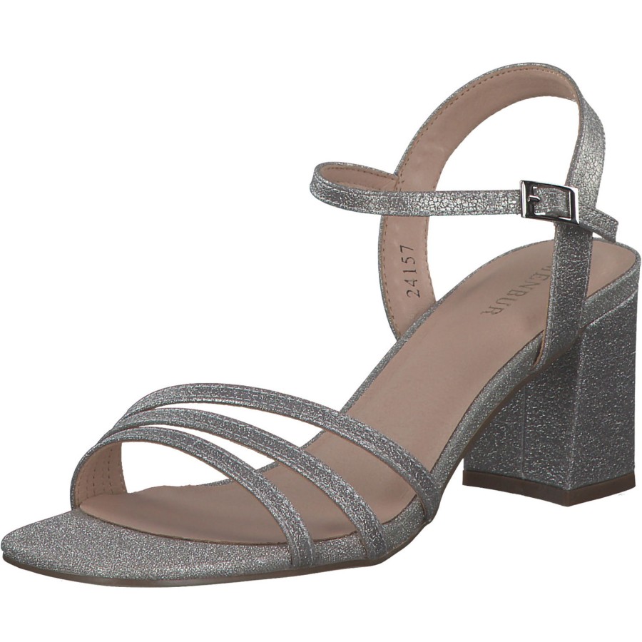 Damen Menbur | Menbur 24157, Plateau-Sandaletten, Damen, Silber