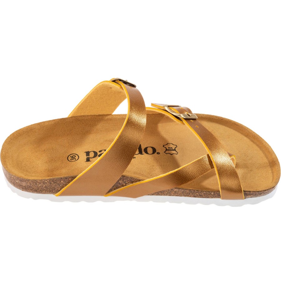 Damen Palado | Palado Cres 0468, Pantoletten, Damen, Senf/Gold Met