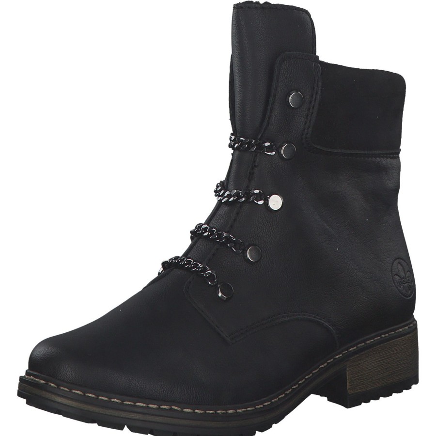 Damen Rieker | Rieker Z6872, Schnu00Fcrstiefeletten, Damen, Schwarz