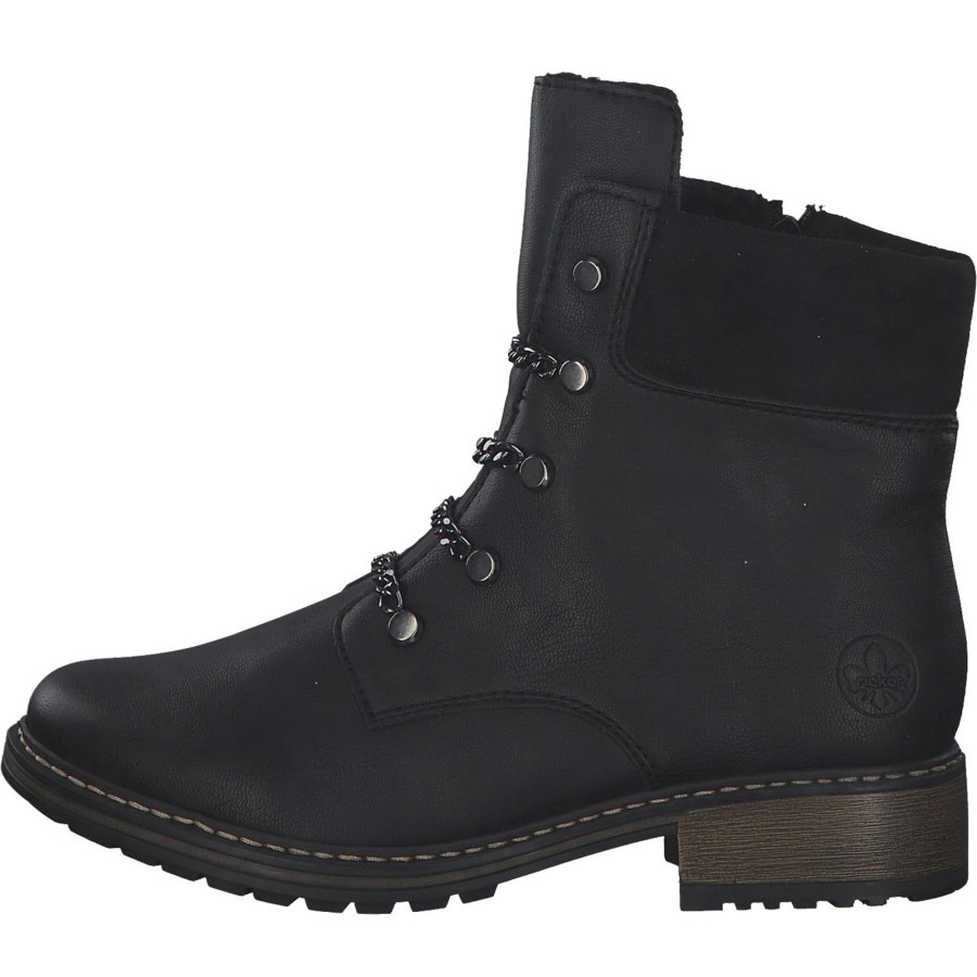 Damen Rieker | Rieker Z6872, Schnu00Fcrstiefeletten, Damen, Schwarz