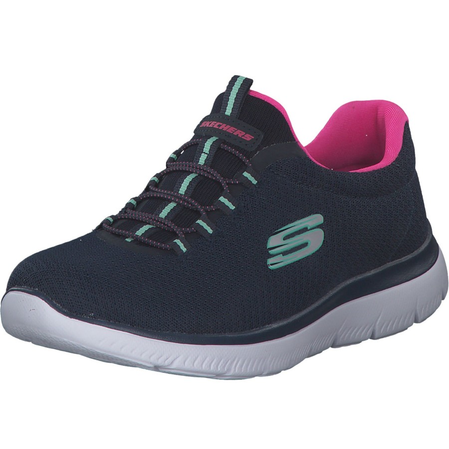 Damen Skechers | Skechers 12980, Sneakers Low, Damen, Blau/Pink