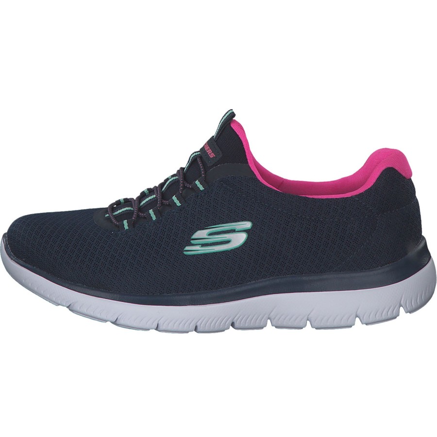 Damen Skechers | Skechers 12980, Sneakers Low, Damen, Blau/Pink